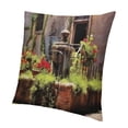 thumbnail image 1 of BANET  Throw Pillow Cushion Cover, Italian Streets in Countryside with Traditional Brick Houses Old Tuscan Prints, Decorative Square Accent Pillow Case 20x20in, 1 of 5