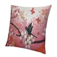thumbnail image 1 of BANET Throw Pillow Cushion Cover, Japanese Cherry Branches Over The with Mountain Reflection Hill Season Image, Decorative Square Accent Pillow Case 18x18in, 1 of 5