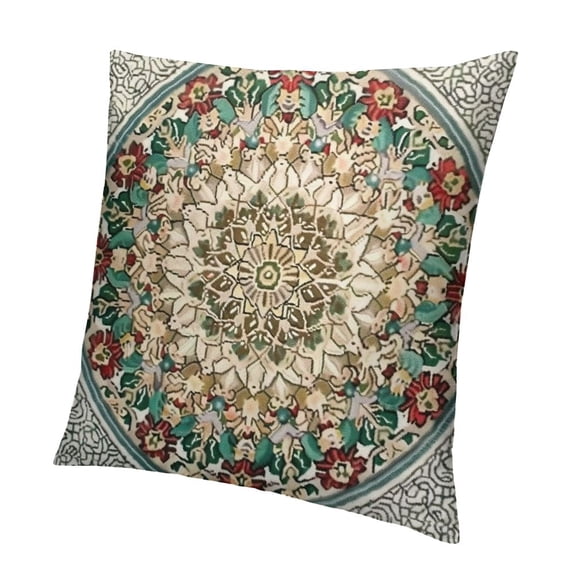 BANET Throw Pillow Cushion Cover, Mosaic Art Pattern Floral Forms , Decorative Square Accent Pillow Case 12x12in