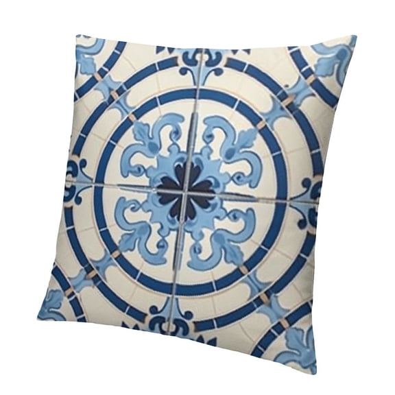 BANET Throw Pillow Cushion Cover, Oriental Turkish Style Inspired Mosaic Motifs in Classic Retro Design, Decorative Rectangle Accent Pillow Case 20x20in
