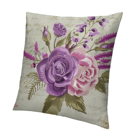 BANET Throw Pillow Cushion Cover, Postal Stamps and Backdrop Bridal Corsage, Decorative Square Accent Pillow Case 18x18in