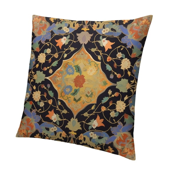 BANET Throw Pillow Cushion Cover, South Eastern Artwork Print, Decorative Square Accent Pillow Case 22x22in