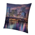 thumbnail image 1 of BANET Throw Pillow Cushion Cover, Urban Cityscape Bridge Office Buildings , Decorative Square Accent Pillow Case 20x20in, 1 of 5
