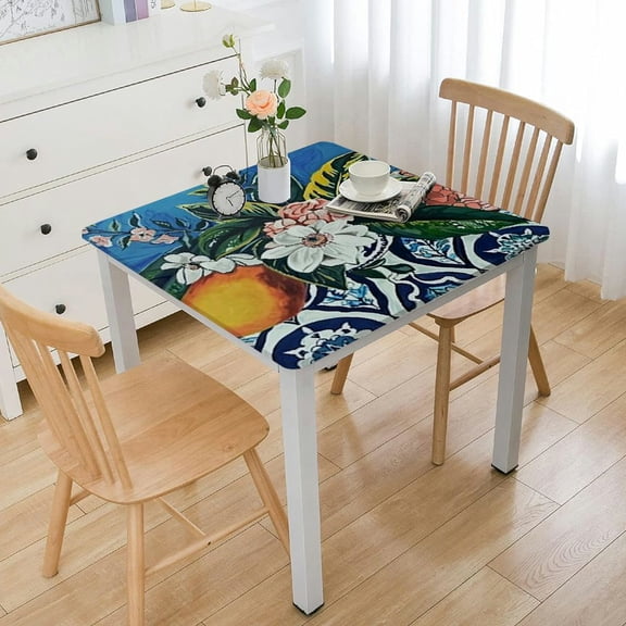 BANET Tile Tabletop for Spring Summer Decorations, Picnics and Dinner Parties - , Stain and Water Resistant, white