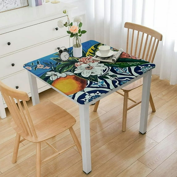 BANET Tile Tabletop for Spring Summer Decorations, Picnics and Dinner Parties - , Stain and Water Resistant, white