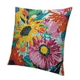 thumbnail image 1 of BANET Vibrant Floral Accent Throw Pillow Cover, Fade Resistant for Indoor/Outdoor Use 12x12in, 1 of 5