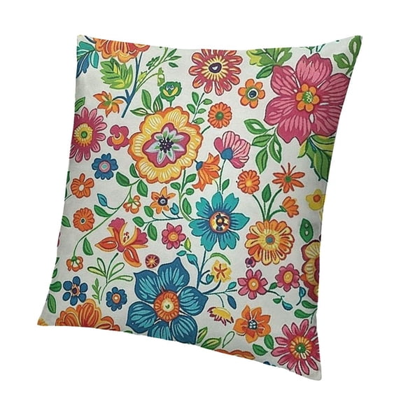 BANET Vibrant Floral Indoor/Outdoor Accent Throw Pillow Cover - Perfect for Home Decor and Patio Chic 20x20in