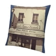 thumbnail image 1 of BANET Vintage French Perfume Paris France Throw Pillow Cover Paris France Blanc De Perles Liquide Perfume Simple Pillow Case Decorative Men Women Boy Girl Room 24x24in, 1 of 5
