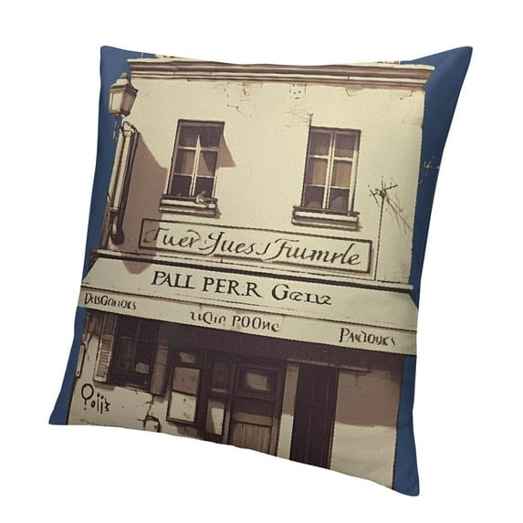 BANET Vintage French Perfume Paris France Throw Pillow Cover Paris France Blanc De Perles Liquide Perfume Simple Pillow Case Decorative Men Women Boy Girl Room 12x12in