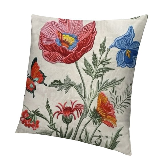 BANET , Watercolor Flowers Decor Throw Pillows Decorations Pillowcase Outdoor Cushion Case for Couch Home White
