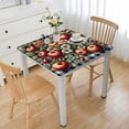thumbnail image 1 of BANET - Waterproof Oilcloth Table Cloth - Wipeable Tablecloths for Picnic - Non-FadingTable Cover with Better Than Flannel Backing - Gingham and Fruits Green (Rectangle) White, 1 of 7