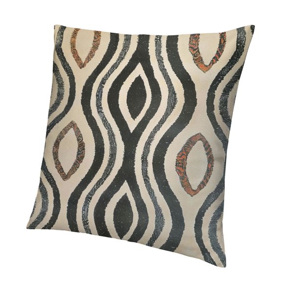 BANET White Leopard Print Wave Stripes Throw Pillow Cover, Cut Velvet Accent Fall Pillow Cover Pillowcase Square Decorative Pillow for Couch Living Room Bedroom White