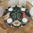 thumbnail image 1 of BANET William Morris Floral Print Round Tablecloth Wipeable Polyester Fabric Vintage Floral Washable Tablecloth for Dining Room Decor Tablecloth 38"-42, 1 of 8