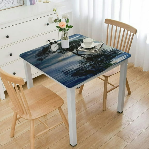 BANET Wipeable Table Cloth Cover Table Pad Cover for Dining Room Table white