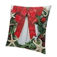 thumbnail image 1 of BANET Wood Christmas Wreath Throw Pillow Covers Welcome Ocean Conch Pillow Case Decor Sofa 22x22in, 1 of 5