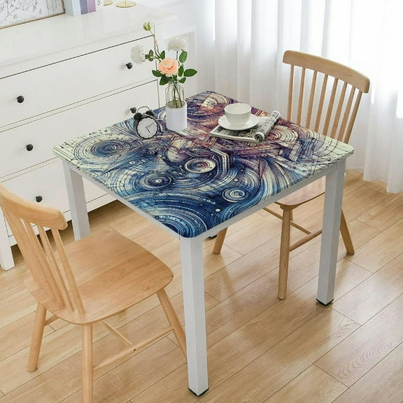 BANET World Map Tablecloths Picnic Table Cover for Kitchen Bedroom Rectangle Table Top Desk Wall Decoration White