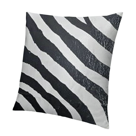 BANET Zebra Print Pillow Cover, Animal Printed Sued Sofa Cushion Cover, Decorative Throw Covers for Living Room & Bedroom 22x22in