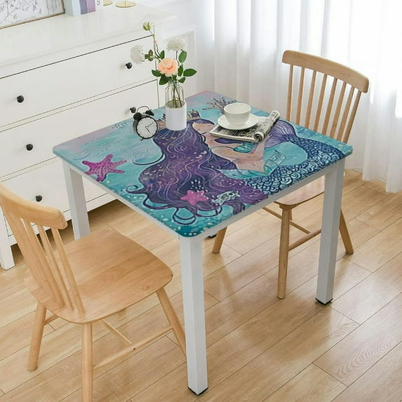 BANET for Parties - Large Square Table Cover for Themed Party Decorations for Kids white