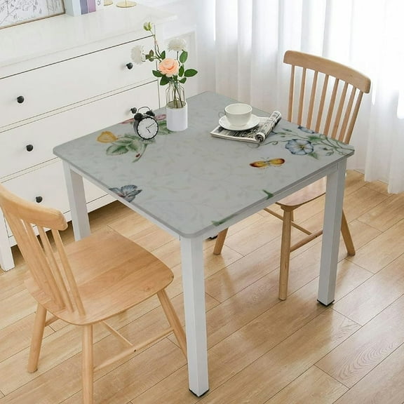 BANET Floral Butterfly Square Tablecloth Decor for Home