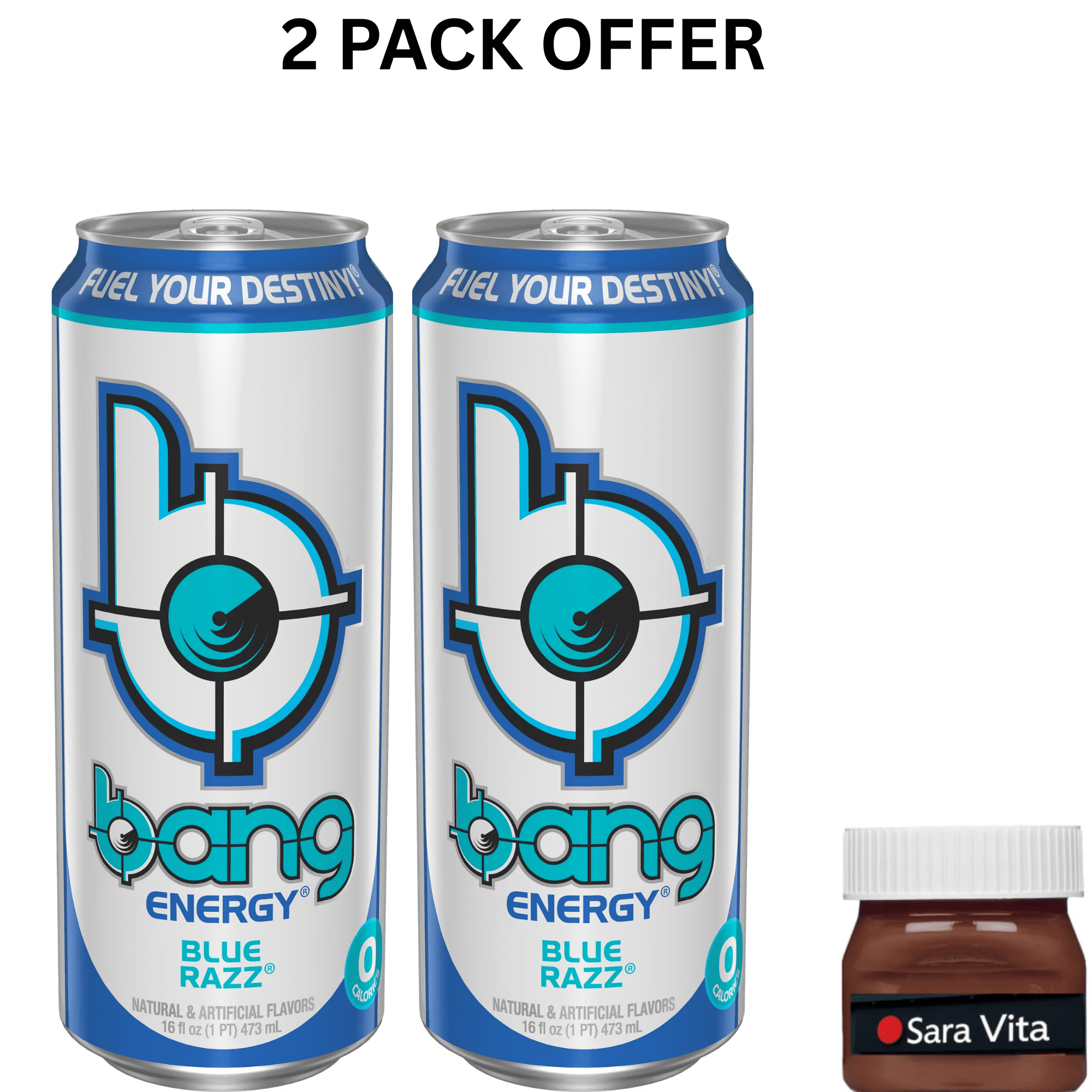 BANG Energy Drink, Blue Razz, 16 fl oz, Can - Walmart.com