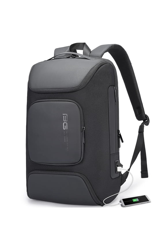 BANGE 17 Inch Laptop Backpack,Business Travelling Backpack With Usb Charger Port,Weekender Carry-On Backpack With Luggage Sleeve For Women And Men,Black