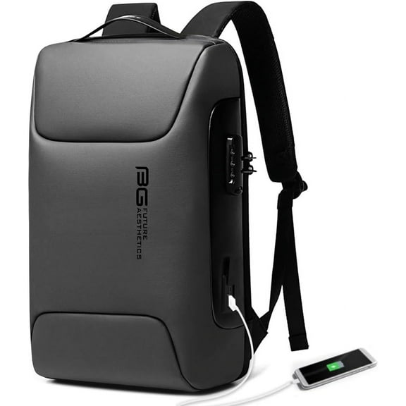BANGE Anti Theft Backpack,Business Backpack with USB Charging Port, Slim Laptop Backpacks Fit for 15.6 INCH,Men Travel Backpack with Water Bottle Holder for Men and Women…