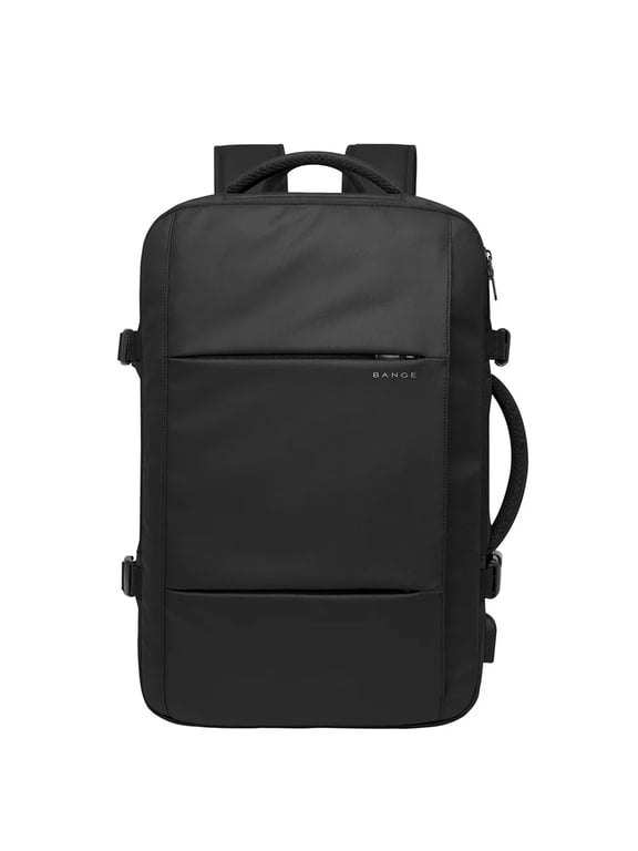 Coreva 1908 Expandable Travel Backpack, 22L to 35L Anti-Theft Carry On, 15.6 in Laptop, Black