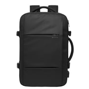 BANGE Unisex Coreva 1908 Plus 45L Expandable Anti-Theft Carry-on Travel Backpack, Black