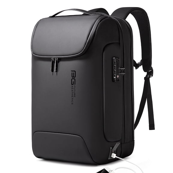 BANGE Men's Anti-Theft Backpack,Waterproof Fashion Travel Backpacks,High Tech Backpack with USB3.0 Charging Port,Business Laptop Backpack Fits 17.3 Inch Notebook