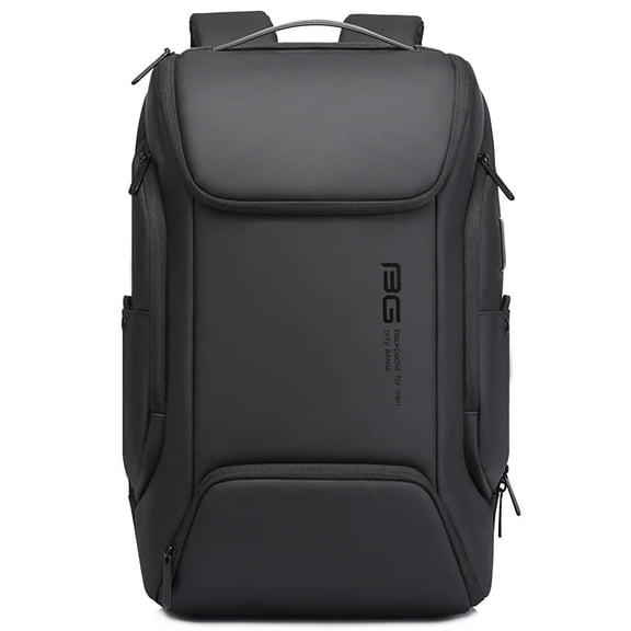 BANGE Unisex Strava 7267 Water-Resistant USB Charging 15.6 in Laptop Backpack, Black
