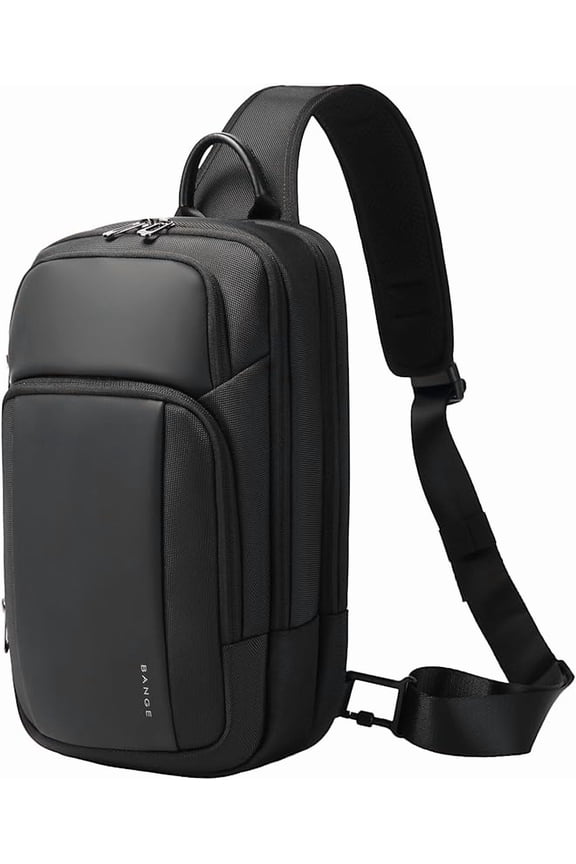 Unisex 11-Inch Separate Compartment Crossbody Bag, Lightweight Waterproof Commuter Bag(Black)