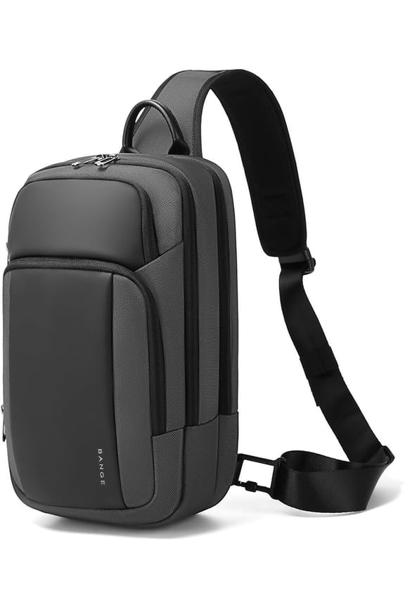 Unisex 11-Inch Separate Compartment Crossbody Bag, Lightweight Waterproof Commuter Bag(Gray)