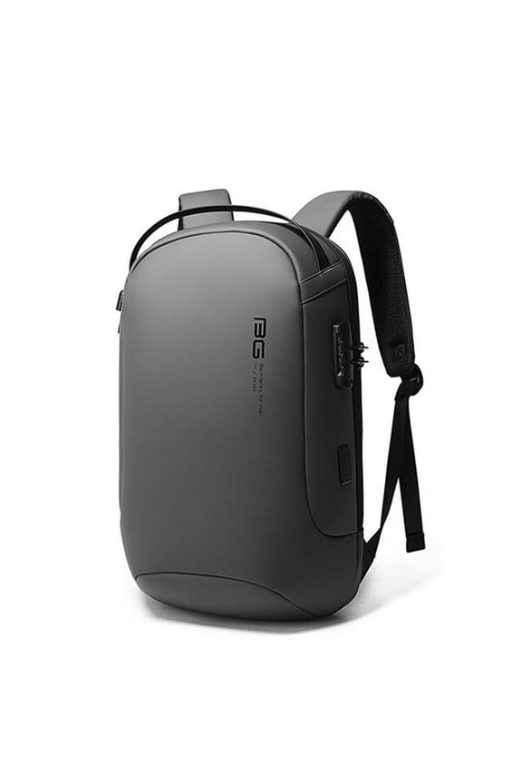 BANGE Water Resistant Anti-Theft Unisex Travel Laptop Backpack With Usb Charging And Password Number Lock (Grey) 20 Litre