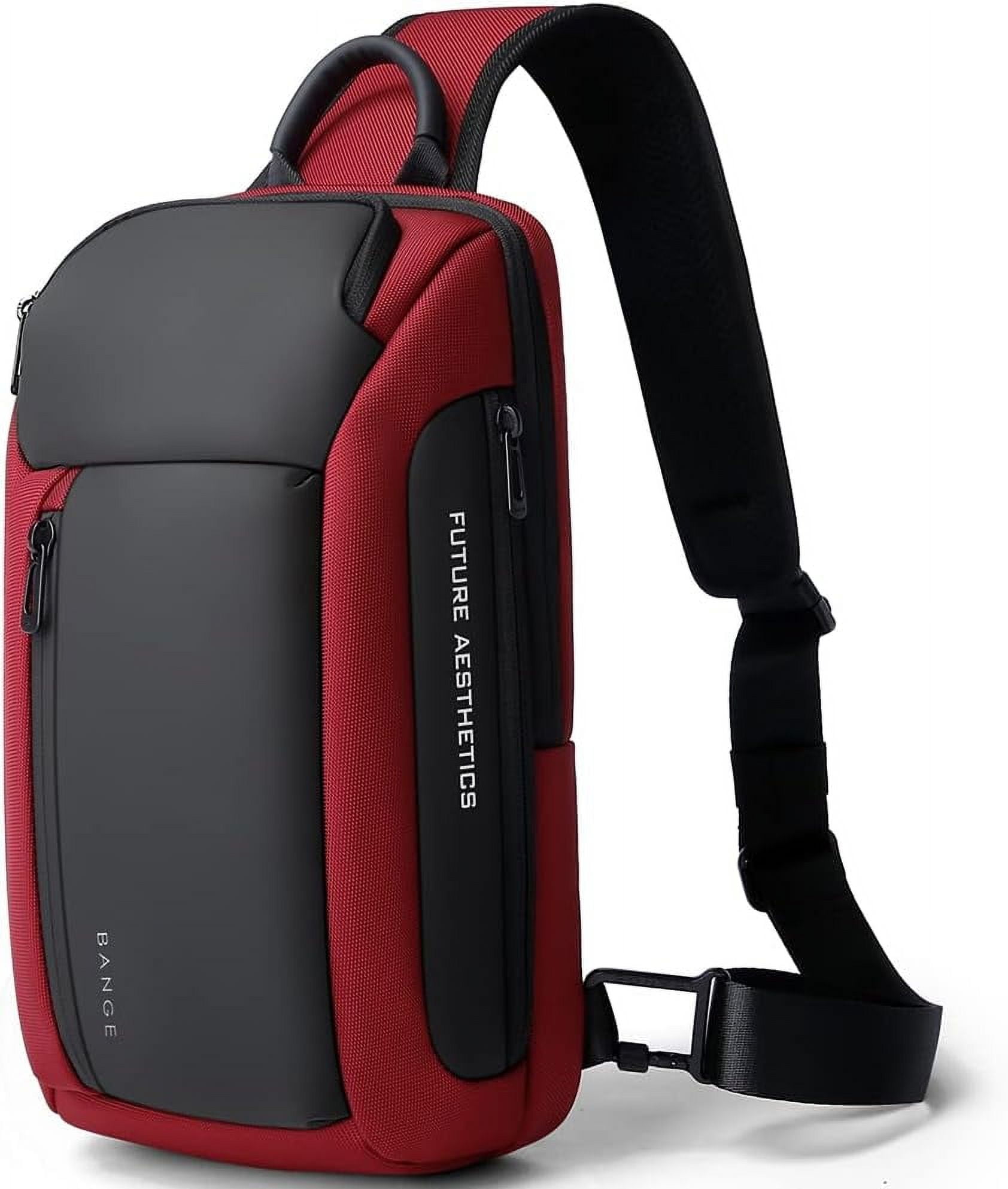 BANGE Waterproof Men's Sling Bag, Large Capacity Crossbody Backpack Durable