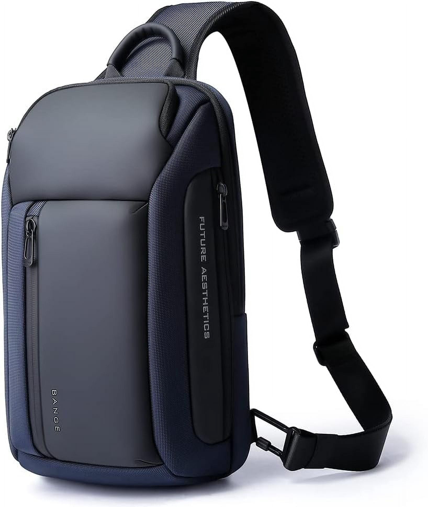BANGE Waterproof Men's Sling Bag, Large Capacity Crossbody Backpack Durable