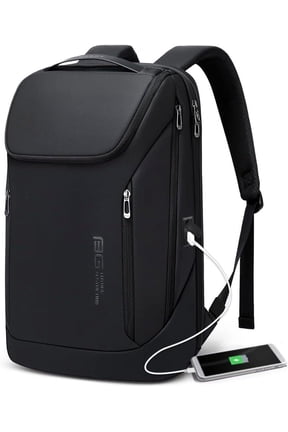 Waterproof Oxford Fabric 15.6'' Smart Laptop Backpack, Black