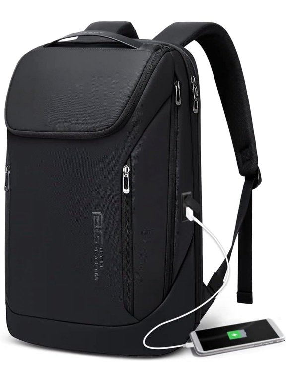 Waterproof Oxford Fabric 15.6'' Smart Laptop Backpack, Black