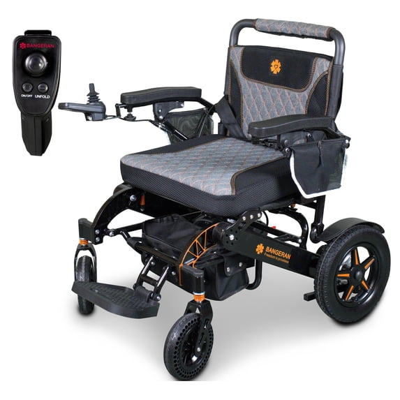Bangeran Mammoth EX Light Heavy Duty Electric Wheelchair for Seniors & Disability, 22" Wide Seating, Durable Holds Heavy Weight, Allowed on Airplanes