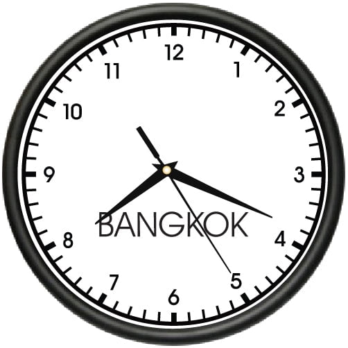 BANGKOK TIME Wall Clock world time zone clock office business