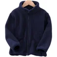 thumbnail image 1 of BANGSAUR Full Zip Coral Fleece Jacket Long Sleeve Stand-up Collar Winter Coat for Kids(3-12Y), 1 of 7