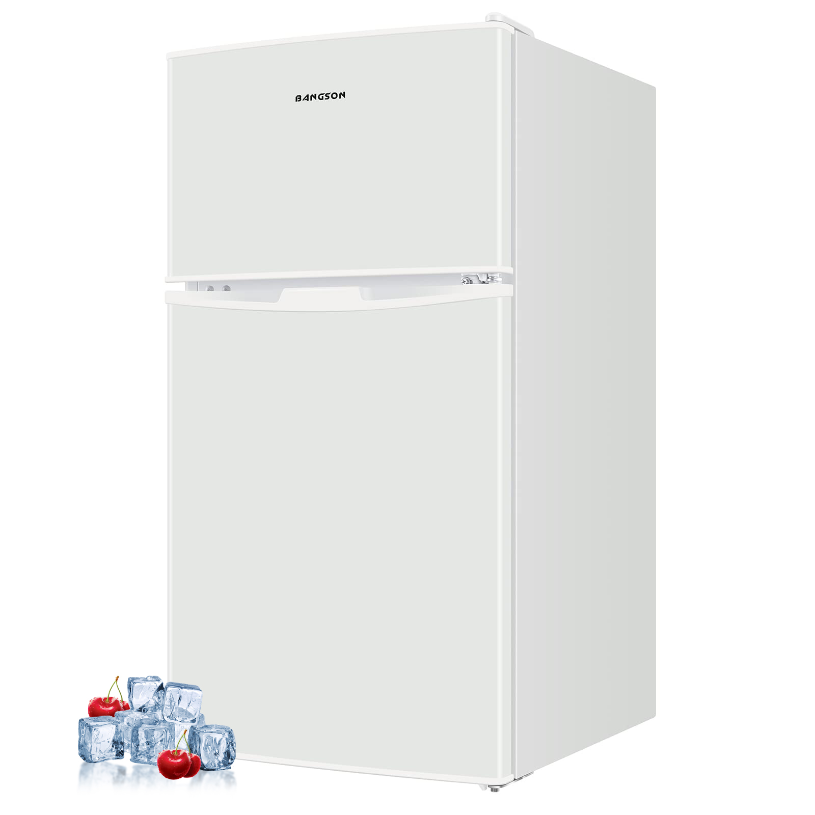 Haier 3.2 Cu Ft Two Door Refrigerator with Freezer HC32TW10SB, Black