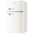 thumbnail image 1 of BANGSON 3.2 Cu.Ft Retro Mini Fridge with Freezer, Small Refrigerator for Dorm Room & Home Bar ,White, 1 of 8