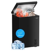 BANGSON 3.5 Cu.Ft Chest Freezer, Small Deep Freezer Energy-Saving Quiet Mini Freezer for Home, Dorm, Apartment, Garage, Kitchen, Black