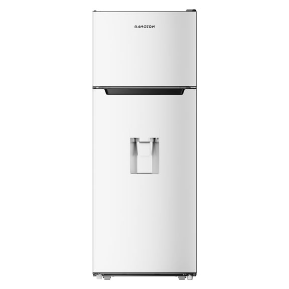BANGSON 7.3 Cu.Ft Refrigerator with Water Dispenser & Freezer, Compact Apartment Fridge with Adjustable Thermostat for Office, Kitchen, Home ,White