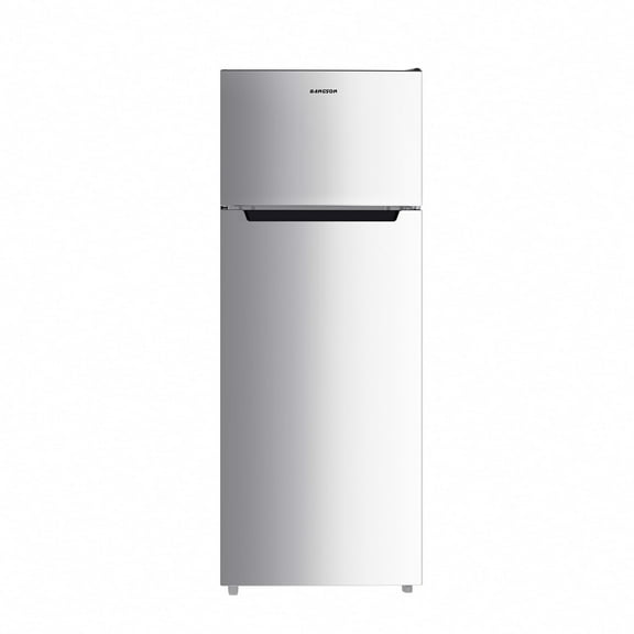 BANGSON 7.7 Cu.Ft Apartment Refrigerator with Freezer,2 Door, Kitchen Fridge with Freezer, Silver