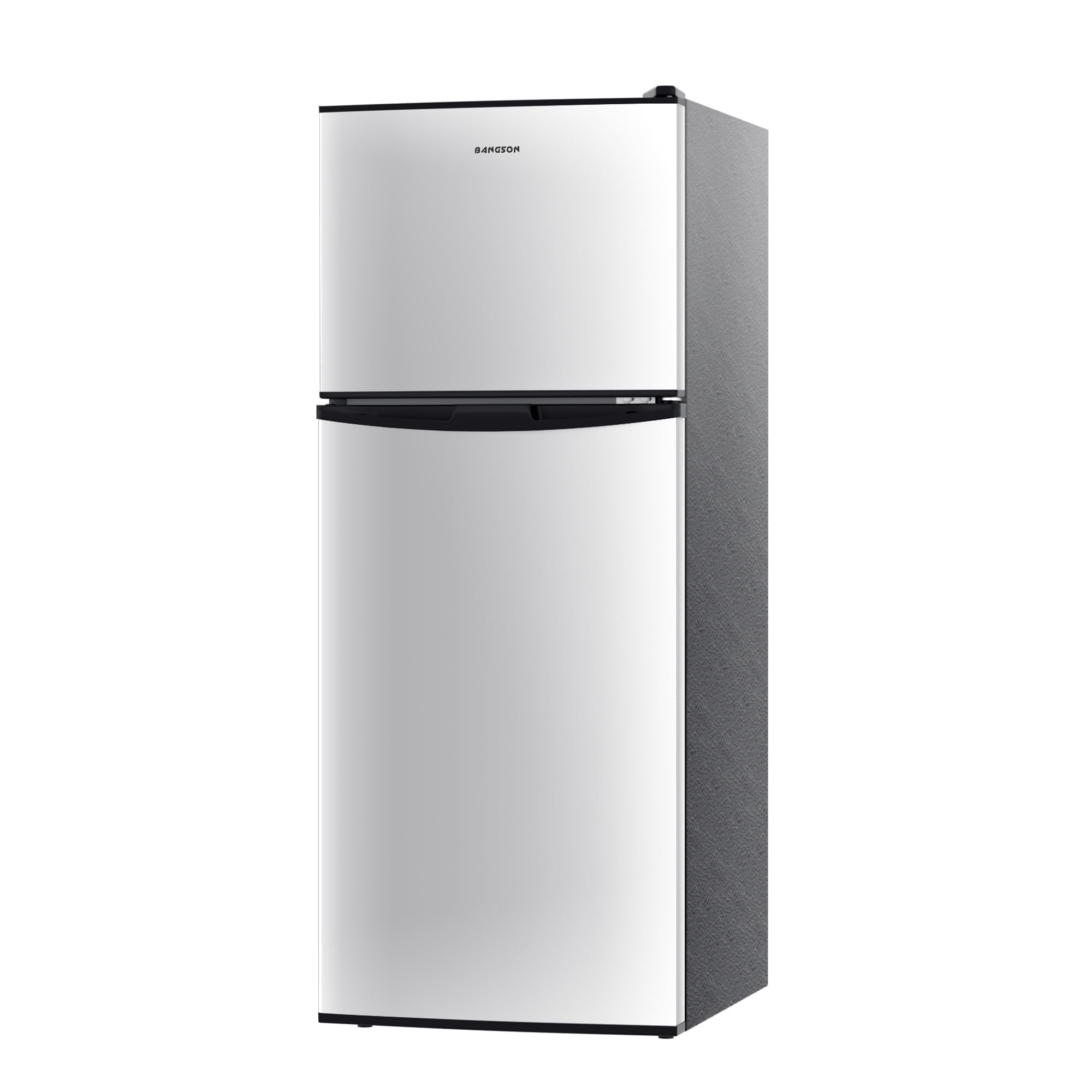 BANGSON 4.0 Cu.Ft small refrigerator with freezer,mini refrigerator with freezer, 2 Doors, Compact Fridge for Apartment Bedroom Dorm and Office, 5 Settings Temperature Adjustable, Sliver