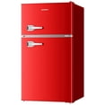 thumbnail image 1 of BANGSON 3.2 Cu.Ft Retro Mini Fridge with Freezer, Small Refrigerator for Dorm Room & Home Bar ,Red, 1 of 8