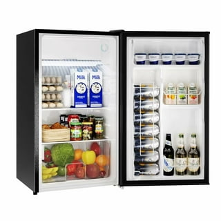 3.2 Cu.Ft Mini Fridge with Freezer, Single Door Small Refrigerator, 6  Settings Mechanical Thermostat, One-Touch Defrosting System, Energy Saving, Dorm  Refrigerator Ideal for Office, Bedroom, Stainless 