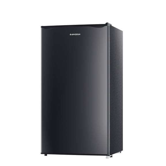 BANGSON 3.2 Cu.Ft Mini Fridge with Freezer, Small Refrigerator with Adjustable Door - 5-Temp Control, Energy Efficient, Low Noise for Bedroom, Dorm, Office, Black