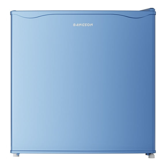 BANGSON 1.6 Cu.Ft Compact Refrigerator with Freezer, Energy Saving & Low Noise Mini Fridge for Office, Dorm, Bedroom - Adjustable Temp, Reversible Door, ,Blue